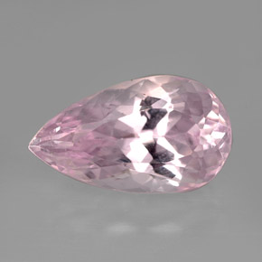 Kunzite naturale rosa da 6,26 ct, taglio a pera, VVS-VS