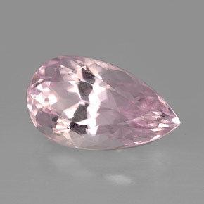 Kunzite naturale rosa da 6,26 ct, taglio a pera, VVS-VS