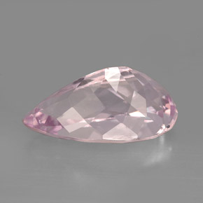 Kunzite naturale rosa da 6,26 ct, taglio a pera, VVS-VS