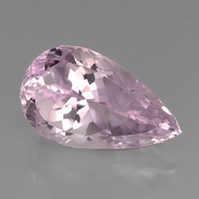 Kunzite Rosa naturale da 22.51 ct, Forma a pera, VVS