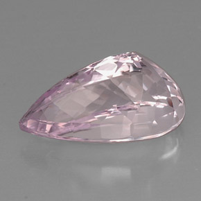 Kunzite Rosa naturale da 22.51 ct, Forma a pera, VVS