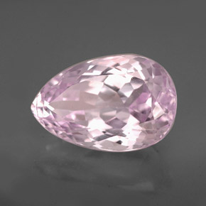 Kunzite naturale rosa da 6,92 ct, taglio a pera, VVS