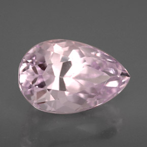 Kunzite naturale rosa da 3,83 ct, taglio a pera, VVS