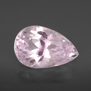Kunzite naturale rosa da 4,09 ct, taglio a pera, VVS