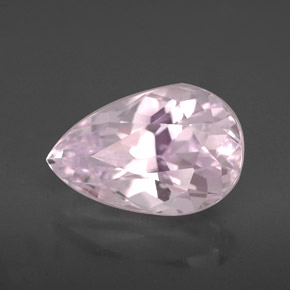 Kunzite naturale rosa da 4,09 ct, taglio a pera, VVS