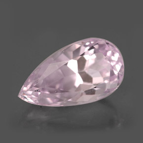Kunzite Rosa naturale da 5.54 ct, Forma a pera, VVS-VS