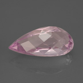 Kunzite Rosa naturale da 6.39 ct, Forma a pera, VVS