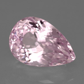 Kunzite naturale rosa da 7,87 ct, taglio a pera, VVS-VS