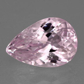 Kunzite naturale rosa da 7,87 ct, taglio a pera, VVS-VS