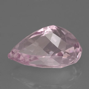 Kunzite naturale rosa da 7,87 ct, taglio a pera, VVS-VS