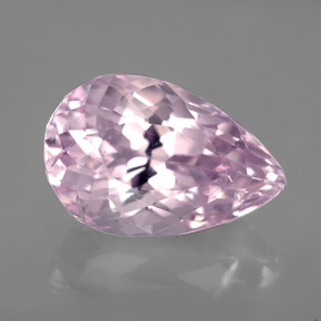 Kunzite Rosa naturale da 6.84 ct, Forma a pera, VVS-VS