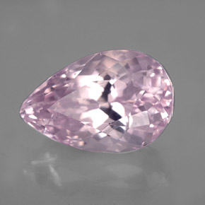 Kunzite Rosa naturale da 6.84 ct, Forma a pera, VVS-VS