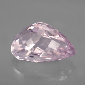 Kunzite Rosa naturale da 6.84 ct, Forma a pera, VVS-VS