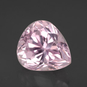 Kunzite Rosa naturale da 4.66 ct, Forma a pera, VVS-VS
