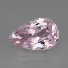 Kunzite Rosa naturale da 4.07 ct, Forma a pera, VVS-VS