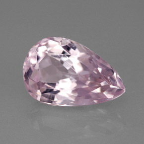 Kunzite Rosa naturale da 4.07 ct, Forma a pera, VVS-VS