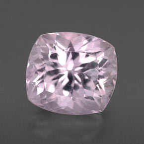 Kunzite naturale rosa da 5,35 ct, taglio a cuscino, VVS-VS