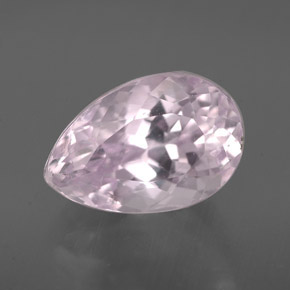 Kunzite naturale rosa da 3,21 ct, taglio a pera, VVS-VS