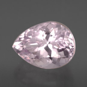 Kunzite Rosa naturale da 4.03 ct, Forma a pera, VVS-VS