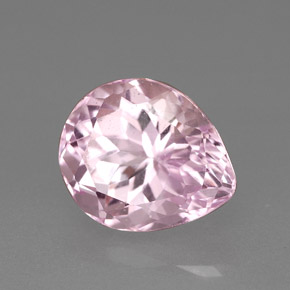 Kunzite naturale rosa da 4,18 ct, taglio a pera, VS