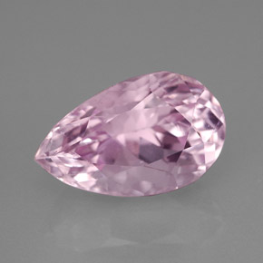 Kunzite naturale rosa da 6,53 ct, taglio a pera, VVS-VS