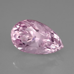 Kunzite naturale rosa da 6,53 ct, taglio a pera, VVS-VS
