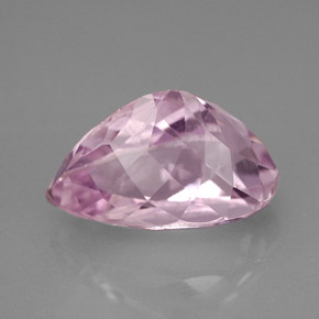 Kunzite naturale rosa da 6,53 ct, taglio a pera, VVS-VS