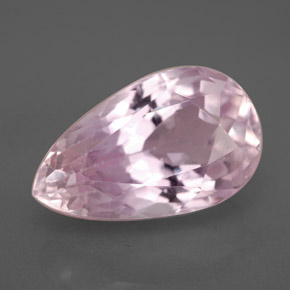 Kunzite naturale rosa da 8,41 ct, taglio a pera, VVS-VS