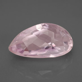 Kunzite naturale rosa da 8,41 ct, taglio a pera, VVS-VS