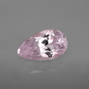 Kunzite naturale rosa da 3,75 ct, taglio a pera, VVS-VS