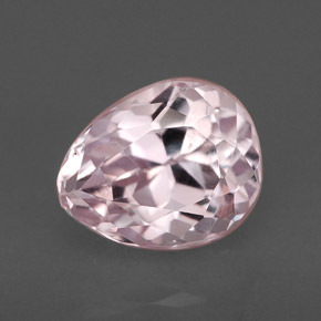 Kunzite naturale rosa da 2,00 ct, taglio a pera, VVS-VS
