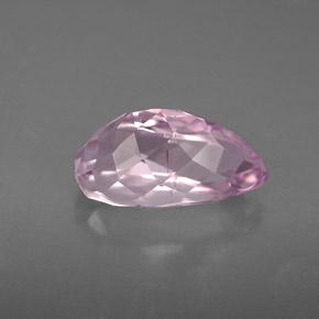 Kunzite naturale rosa da 3,91 ct, taglio a pera, VVS-VS