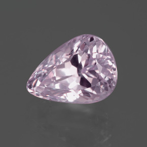 Kunzite naturale rosa da 6,61 ct, taglio a pera, VVS-VS