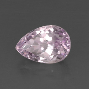 Kunzite naturale rosa da 6,44 ct, taglio a pera, VVS-VS