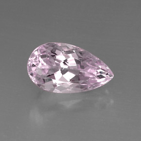 Kunzite naturale rosa da 9,59 ct, taglio a pera, VVS