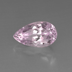 Kunzite naturale rosa da 9,59 ct, taglio a pera, VVS
