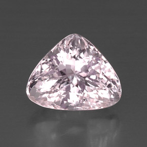 Kunzite naturale rosa da 8,63 ct, trillion, VVS-VS