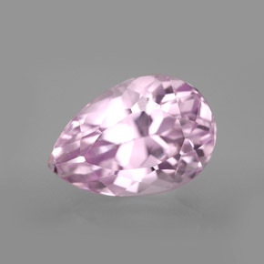 Kunzite Rosa naturale da 8.33 ct, Forma a pera, VVS-VS