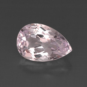Kunzite naturale rosa da 6,55 ct, taglio a pera, VVS-VS