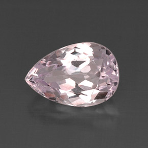 Kunzite naturale rosa da 6,55 ct, taglio a pera, VVS-VS