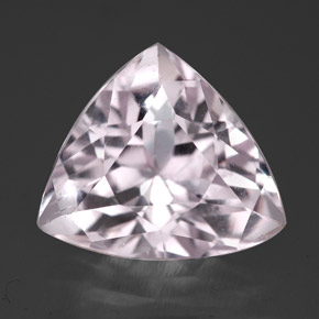 Kunzite naturale rosa da 6,61 ct, trillion, VVS-VS
