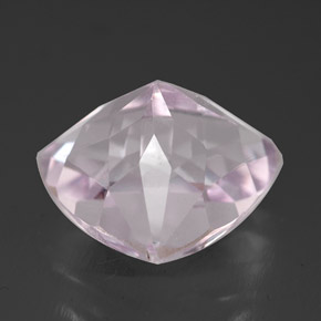 Kunzite naturale rosa da 6,61 ct, trillion, VVS-VS