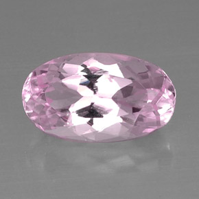 Kunzite Rosa chiaro naturale da 9.01 ct, Taglio ovale, VVS