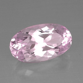 Kunzite Rosa chiaro naturale da 9.01 ct, Taglio ovale, VVS