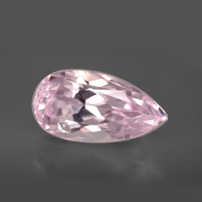Kunzite Rosa naturale da 6.05 ct, Forma a pera, VVS-VS