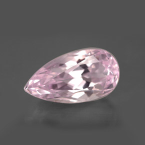 Kunzite Rosa naturale da 6.05 ct, Forma a pera, VVS-VS