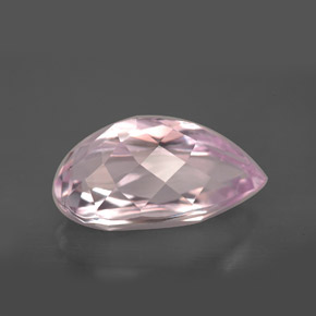 Kunzite Rosa naturale da 6.05 ct, Forma a pera, VVS-VS