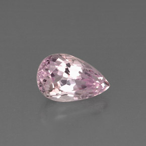 Kunzite naturale rosa da 5,74 ct, taglio a pera, VS