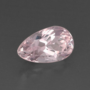Kunzite Rosa naturale da 5.28 ct, Forma a pera, VVS-VS