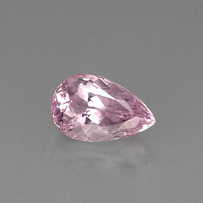 Kunzite naturale rosa da 6,07 ct, taglio a pera, VS
